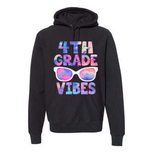 Back To School 4th Grade Vibes First Day Teacher Premium Hoodie