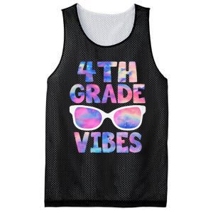 Back To School 4th Grade Vibes First Day Teacher Mesh Reversible Basketball Jersey Tank