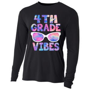 Back To School 4th Grade Vibes First Day Teacher Cooling Performance Long Sleeve Crew