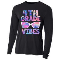 Back To School 4th Grade Vibes First Day Teacher Cooling Performance Long Sleeve Crew