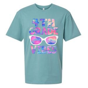 Back To School 4th Grade Vibes First Day Teacher Sueded Cloud Jersey T-Shirt