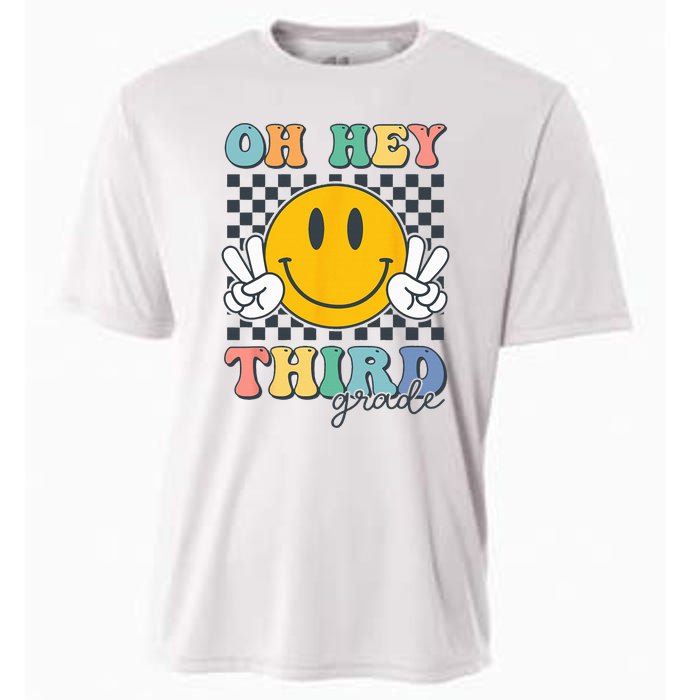 Back To School Oh Hey Third Grade Retro Teacher Student Cooling Performance Crew T-Shirt