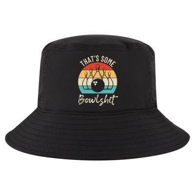 Bowling Thats Some Bowlshit Retro Bowling Lovers Bowler Cool Comfort Performance Bucket Hat