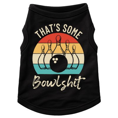 Bowling Thats Some Bowlshit Retro Bowling Lovers Bowler Doggie Tank