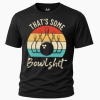 Bowling Thats Some Bowlshit Retro Bowling Lovers Bowler Cooling Performance Crew T-Shirt