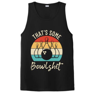 Bowling Thats Some Bowlshit Retro Bowling Lovers Bowler PosiCharge Competitor Tank