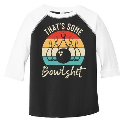 Bowling Thats Some Bowlshit Retro Bowling Lovers Bowler Toddler Fine Jersey T-Shirt