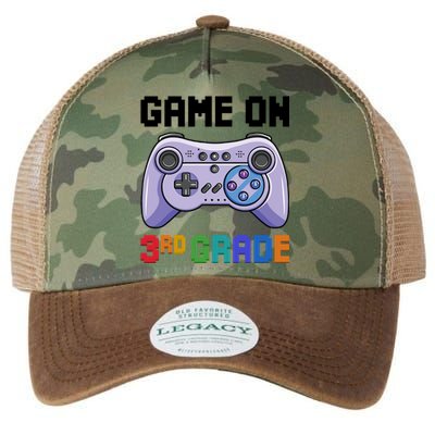 Back To School Game On 3Rd Grade Gaming First Day Of School Meaningful Gift Legacy Tie Dye Trucker Hat