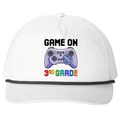 Back To School Game On 3Rd Grade Gaming First Day Of School Meaningful Gift Snapback Five-Panel Rope Hat