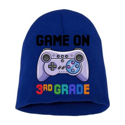 Back To School Game On 3Rd Grade Gaming First Day Of School Meaningful Gift Short Acrylic Beanie