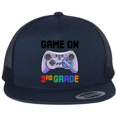 Back To School Game On 3Rd Grade Gaming First Day Of School Meaningful Gift Flat Bill Trucker Hat