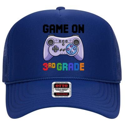 Back To School Game On 3Rd Grade Gaming First Day Of School Meaningful Gift High Crown Mesh Back Trucker Hat