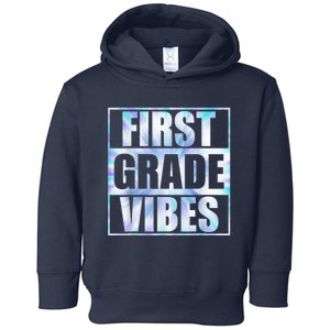 Back To School First Grade Vibes Student Teacher Wo Kid Toddler Hoodie