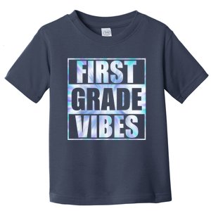 Back To School First Grade Vibes Student Teacher Wo Kid Toddler T-Shirt