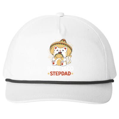 Best Taco Stepdad With A Cat For Father's Day Gift Snapback Five-Panel Rope Hat