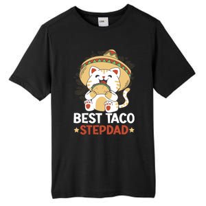 Best Taco Stepdad With A Cat For Father's Day Gift Tall Fusion ChromaSoft Performance T-Shirt