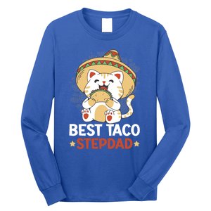 Best Taco Stepdad With A Cat For Father's Day Gift Long Sleeve Shirt