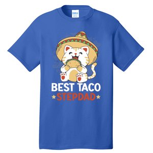 Best Taco Stepdad With A Cat For Father's Day Gift Tall T-Shirt