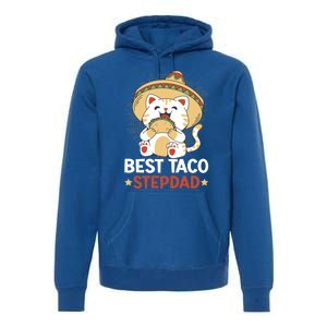 Best Taco Stepdad With A Cat For Father's Day Gift Premium Hoodie