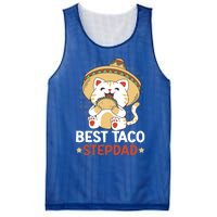 Best Taco Stepdad With A Cat For Father's Day Gift Mesh Reversible Basketball Jersey Tank