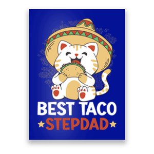 Best Taco Stepdad With A Cat For Father's Day Gift Poster