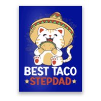 Best Taco Stepdad With A Cat For Father's Day Gift Poster