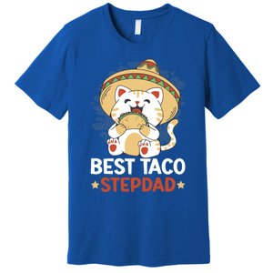 Best Taco Stepdad With A Cat For Father's Day Gift Premium T-Shirt