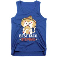 Best Taco Stepdad With A Cat For Father's Day Gift Tank Top