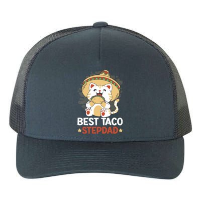 Best Taco Stepdad With A Cat For Father's Day Gift Yupoong Adult 5-Panel Trucker Hat