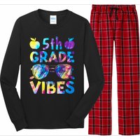 Back To School 5th Grade Vibes First Day Of School Teachers Long Sleeve Pajama Set