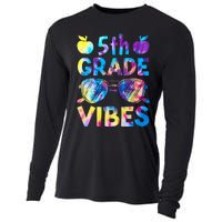 Back To School 5th Grade Vibes First Day Of School Teachers Cooling Performance Long Sleeve Crew