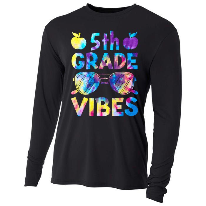 Back To School 5th Grade Vibes First Day Of School Teachers Cooling Performance Long Sleeve Crew