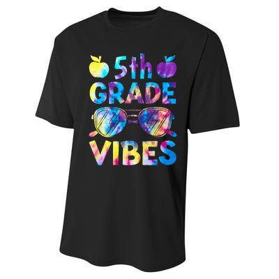 Back To School 5th Grade Vibes First Day Of School Teachers Performance Sprint T-Shirt