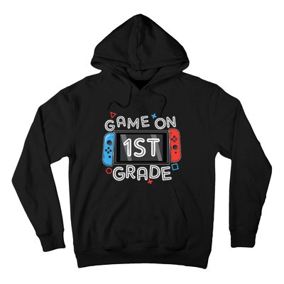 Back To School Game On 1st Grade Funny Gamer Hoodie