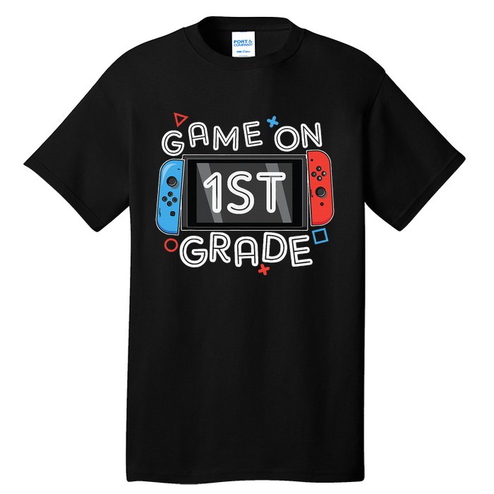 Back To School Game On 1st Grade Funny Gamer Tall T-Shirt