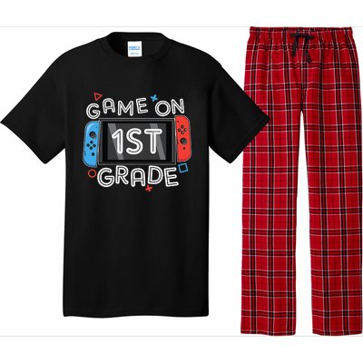 Back To School Game On 1st Grade Funny Gamer Pajama Set