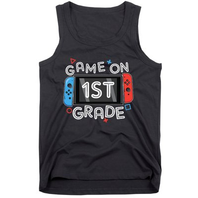 Back To School Game On 1st Grade Funny Gamer Tank Top