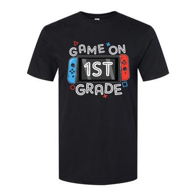 Back To School Game On 1st Grade Funny Gamer Softstyle CVC T-Shirt