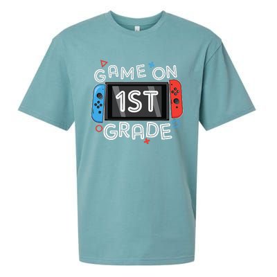 Back To School Game On 1st Grade Funny Gamer Sueded Cloud Jersey T-Shirt