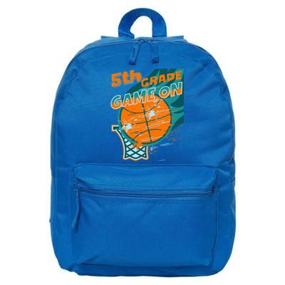 Back To School Game On 5Th Grade Student Basketball Lover Cute Gift 16 in Basic Backpack