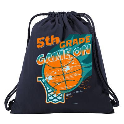 Back To School Game On 5Th Grade Student Basketball Lover Cute Gift Drawstring Bag