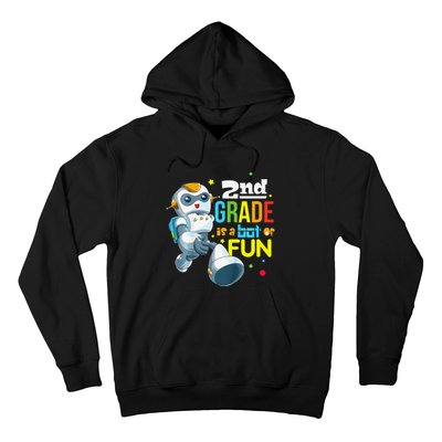 Back To School Team Second Grade Cool Robot Hoodie