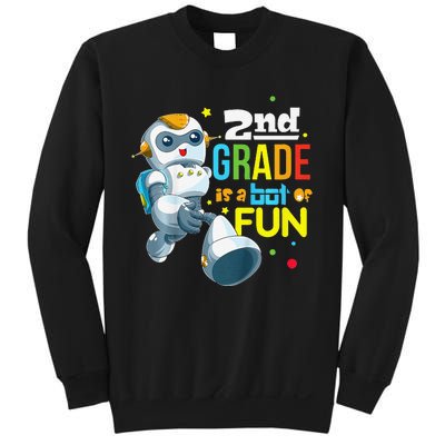 Back To School Team Second Grade Cool Robot Sweatshirt