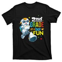 Back To School Team Second Grade Cool Robot T-Shirt