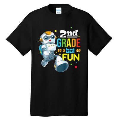 Back To School Team Second Grade Cool Robot Tall T-Shirt