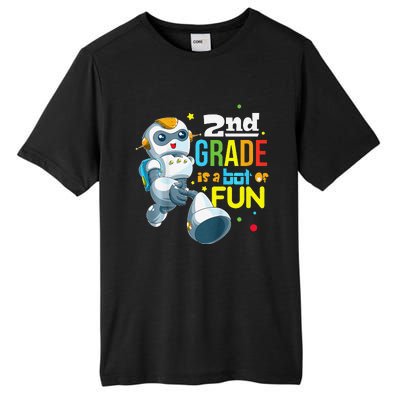 Back To School Team Second Grade Cool Robot Tall Fusion ChromaSoft Performance T-Shirt