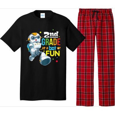 Back To School Team Second Grade Cool Robot Pajama Set