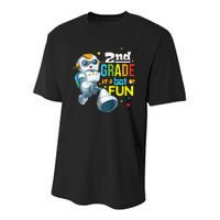 Back To School Team Second Grade Cool Robot Youth Performance Sprint T-Shirt