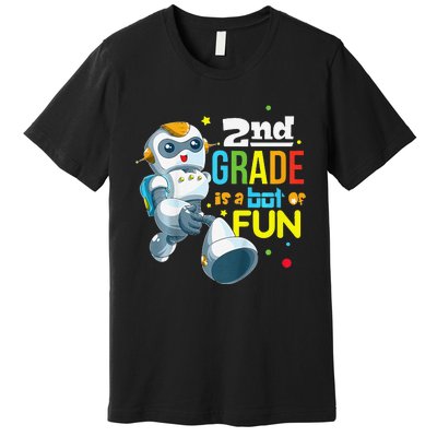 Back To School Team Second Grade Cool Robot Premium T-Shirt