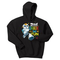 Back To School Team Second Grade Cool Robot Kids Hoodie